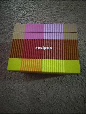 kate spade Multicolor Striped Recipe Box